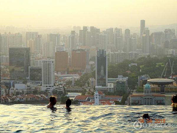 Бассейн-инфинити отеля Marina Bay Sands. Сингапур.