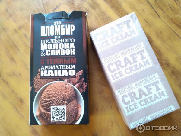 Мороженое Craft Ice cream Пломбир Шоколад фото