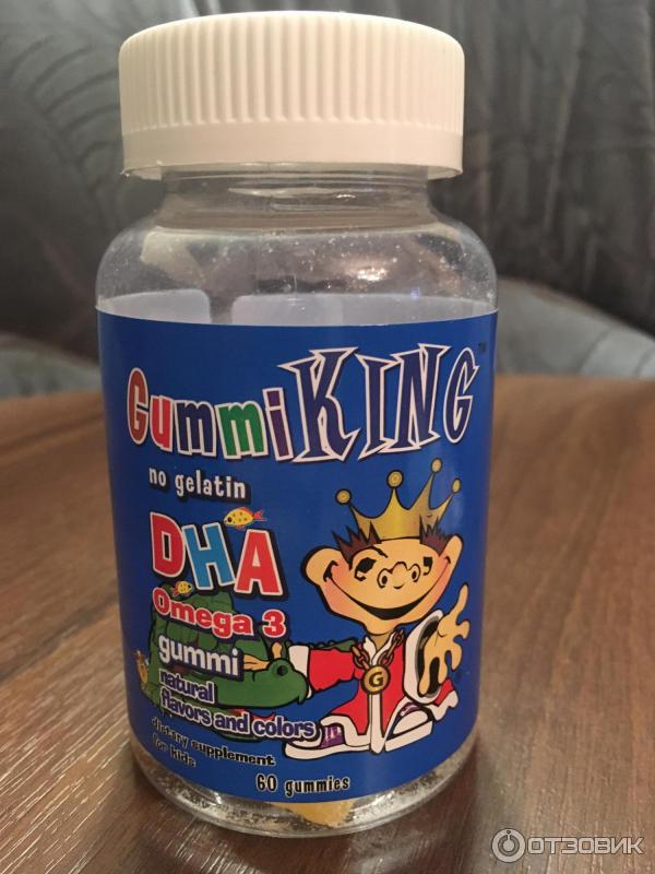 Жевательные конфеты для детей Gummi King ДГК Омега-3 фото