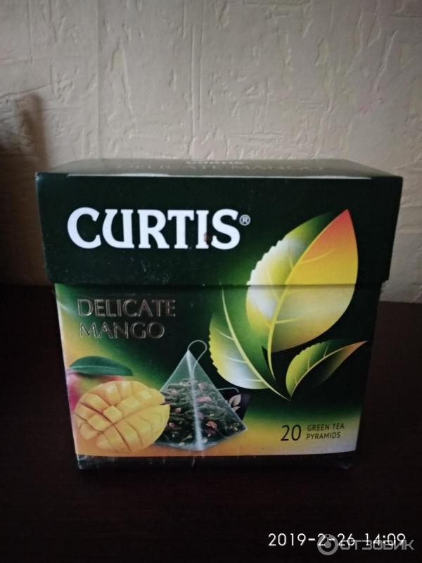 Зеленый чай в пирамидках Curtis Delicate Mango фото