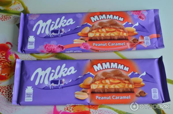 Шоколад молочный Milka Peanut caramel фото