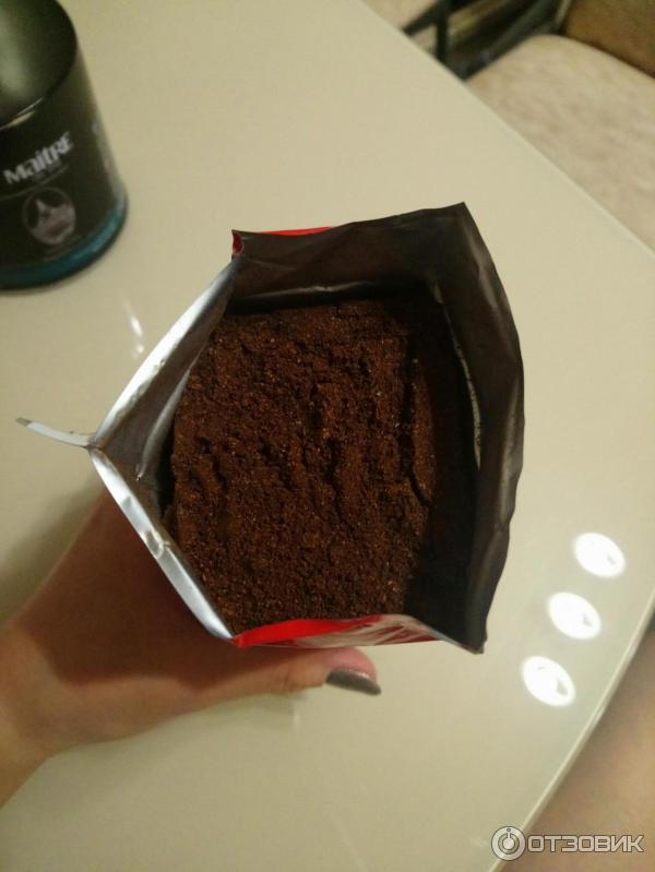 Кофе молотый Черная карта Арабика для заваривания в чашке фото
