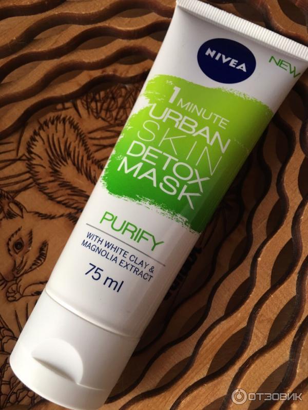 Маска от Nivea 1 minute Urban skin Detox mask – Очищение пор и Детокс за 1 минуту с экстратом магнолии и белой глины! фото