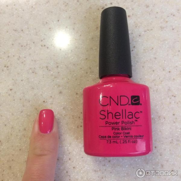 CND Shellac pink bikini