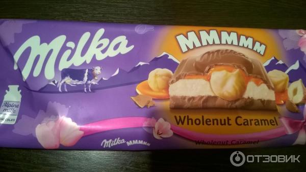 Шоколад Milka Wholenut Caramel фото