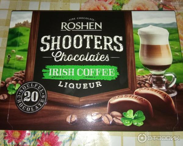 Конфеты Roshen Shooters chocolates irish coffee фото