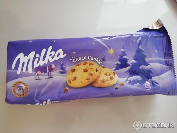 Печенье Milka Choco cookies с кусочками молочного шоколада фото