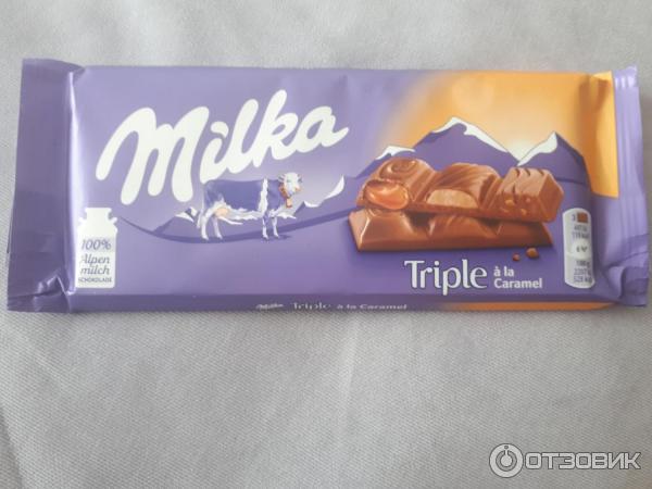 Молочный шоколад Milka Triple фото