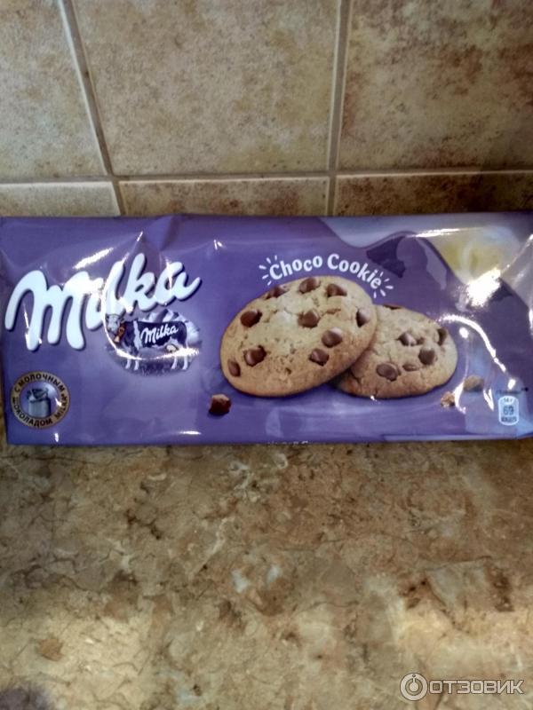 Печенье Milka Choco cookies с кусочками молочного шоколада фото