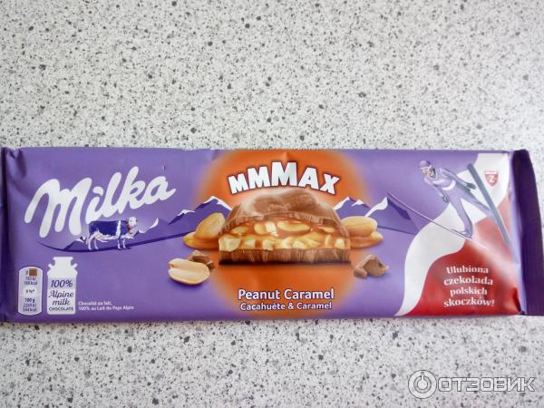 Шоколад молочный Milka Peanut & Crispy Caramel фото