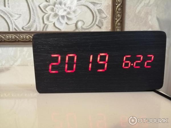 Деревянные часы VST 862 Led Wooden Clock фото