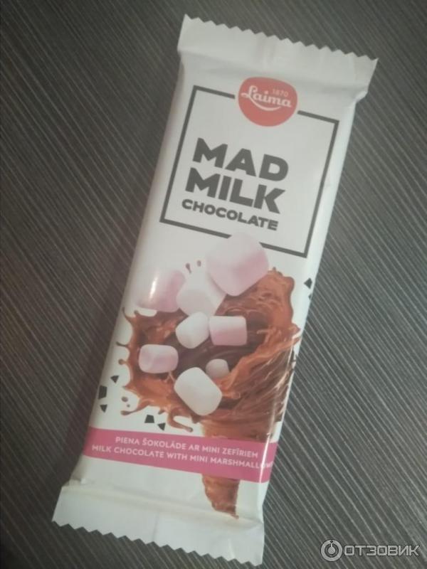 Шоколад Mad milk with mini-marshmallow фото