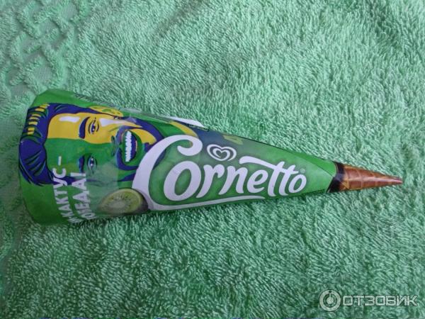 Мороженое Cornetto киви-кактус фото