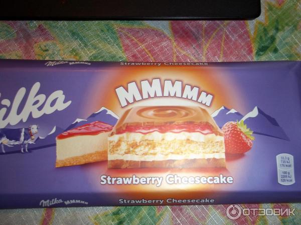 Шоколад Milka Strawberry Cheesecake фото