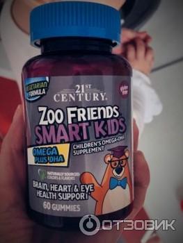 Витамины для детей 21st Century Health Care Zoo friends smart kids Omega+ DHA фото