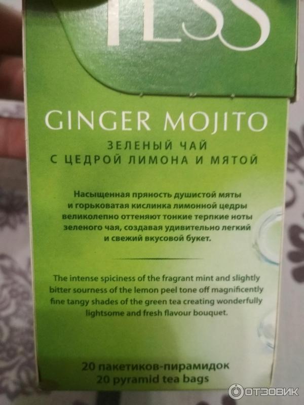 Чай Tess Ginger Mojito в пирамидках фото