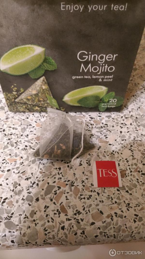 Чай Tess Ginger Mojito в пирамидках фото