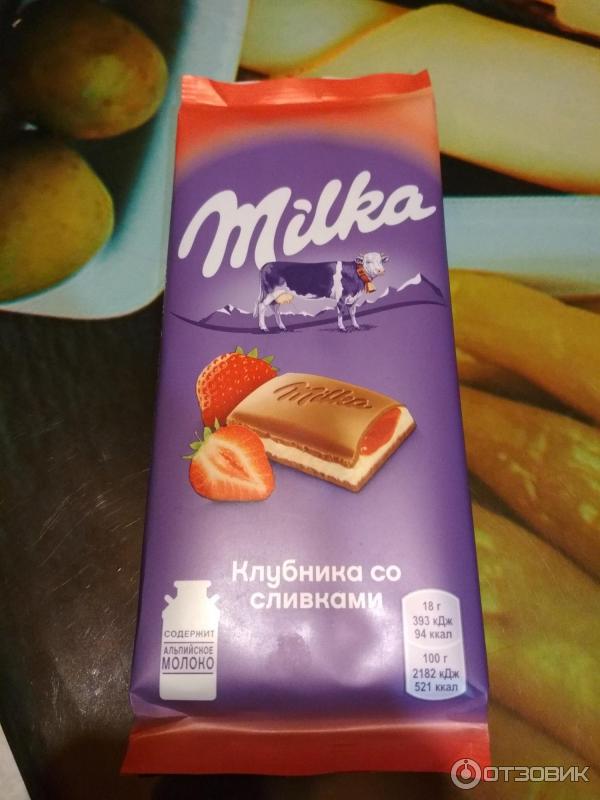 Шоколад Milka Strawberry & Cream фото