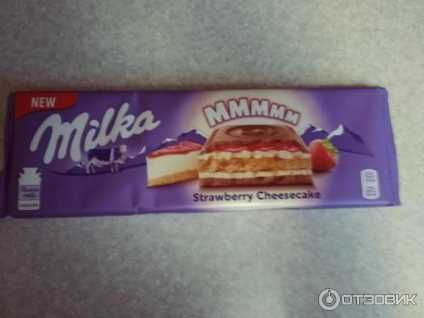 Шоколад Milka Strawberry Cheesecake фото