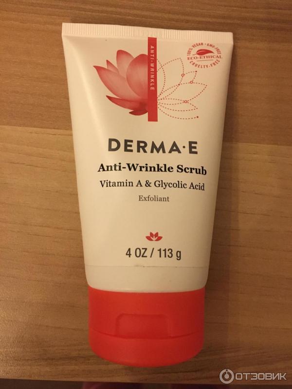 Скраб для лица Derma E Anti-Wrinkle Scrub Witamin A & Glycolic Acid фото