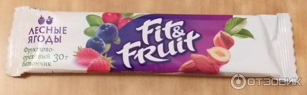 Натуральный фруктово-ореховый батончик Fit Fruit Лесные ягоды фото