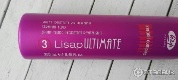 Разглаживающий флюид Lisap Ultimate Straight Fluid с функцией термозащиты волос фото