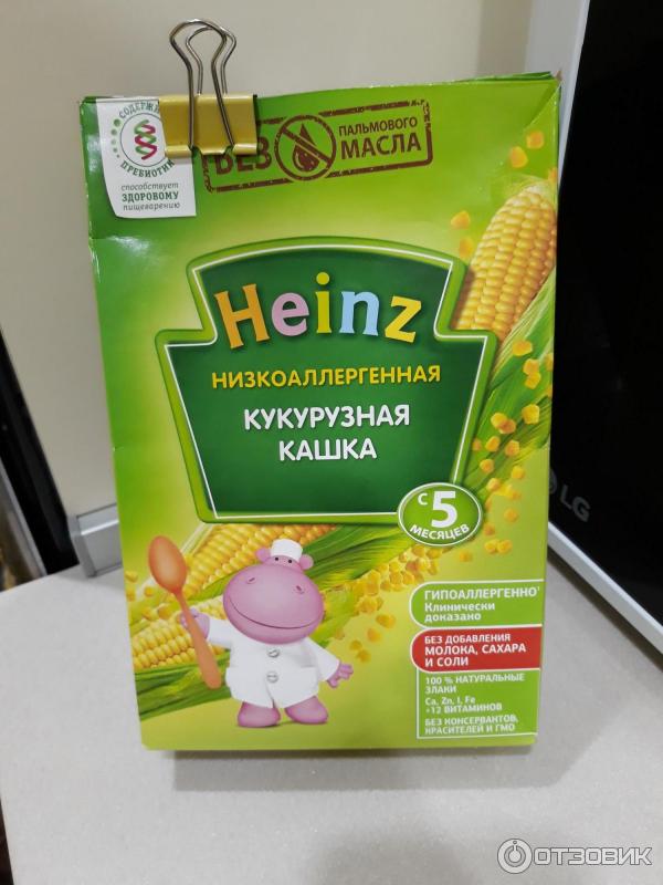 Детская кукурузная кашка Heinz фото