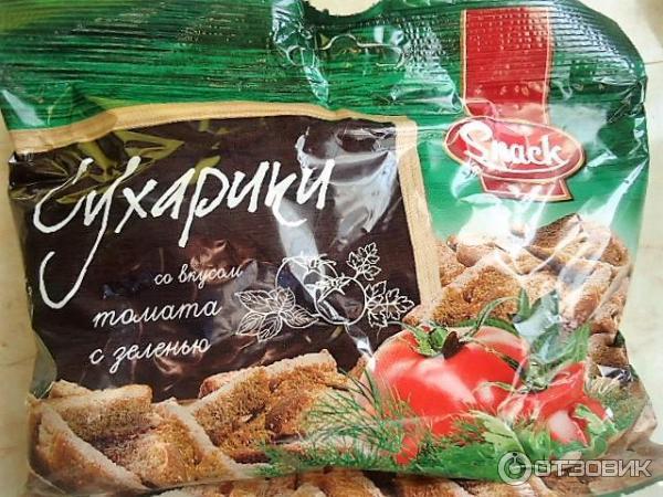 Сухарики со вкусом томата с зеленью Snack фото