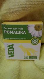 Лосьон для глаз кошек и собак Веда Фитоэлита "Ромашка" фото