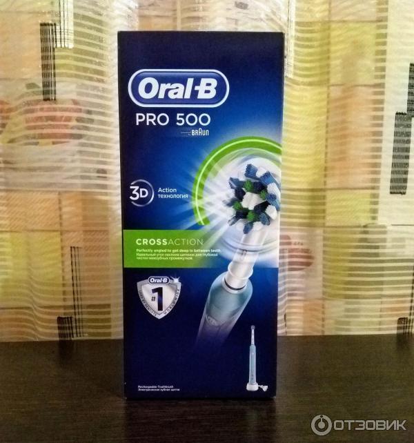 Электрическая зубная щетка Oral-B Pro 500 CrossAction фото