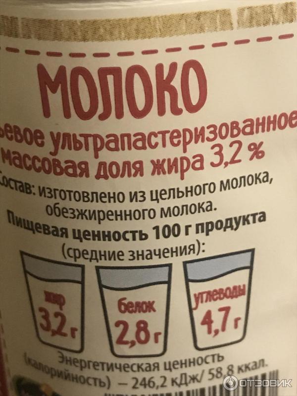 Молоко ультрапастеризованное Вкуснотеево 3,2% фото