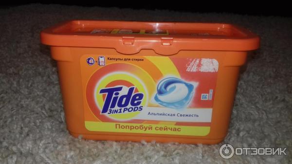 Капсулы для стирки Tide 3in1 Альпийская свежесть фото