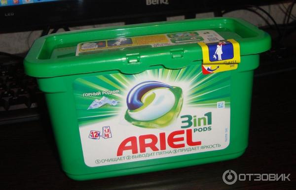 Капсула для стирки белья Ariel Power Carsules Touch of Lenor fresh фото