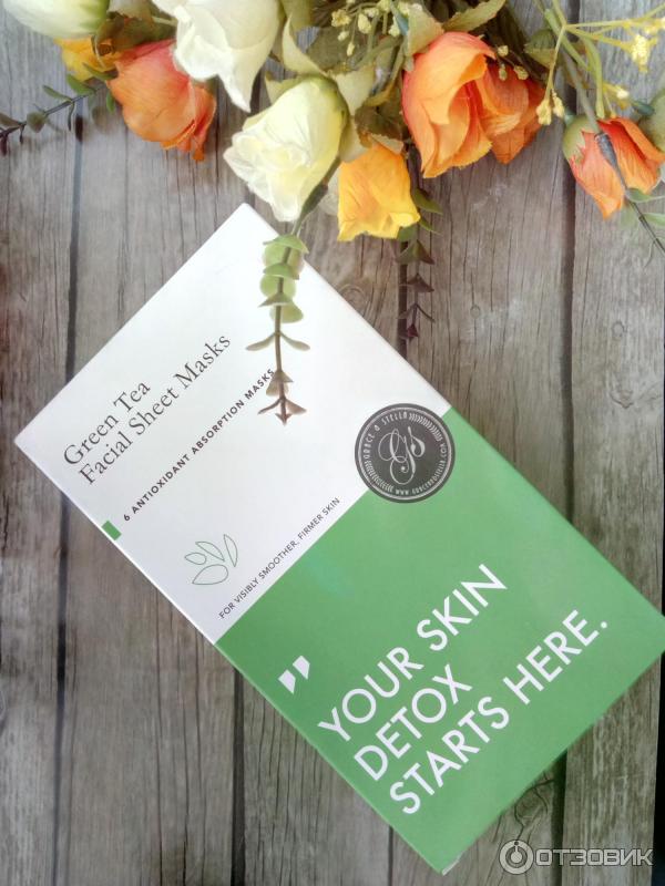 Тканевая маска для лица Grace & Stella с экстрактом зеленого чая Green Tea Facial Sheet Masks фото