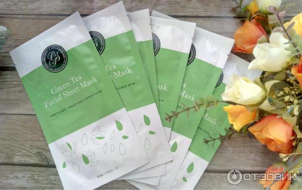 Тканевая маска для лица Grace & Stella с экстрактом зеленого чая Green Tea Facial Sheet Masks фото