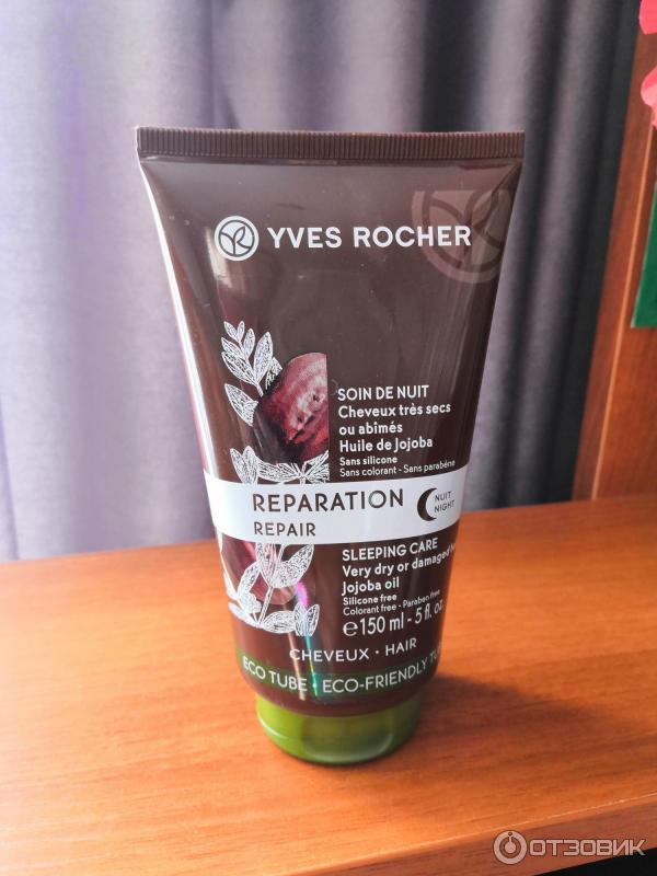 Ночная маска для восстановления волос Yves Rocher с жожоба фото