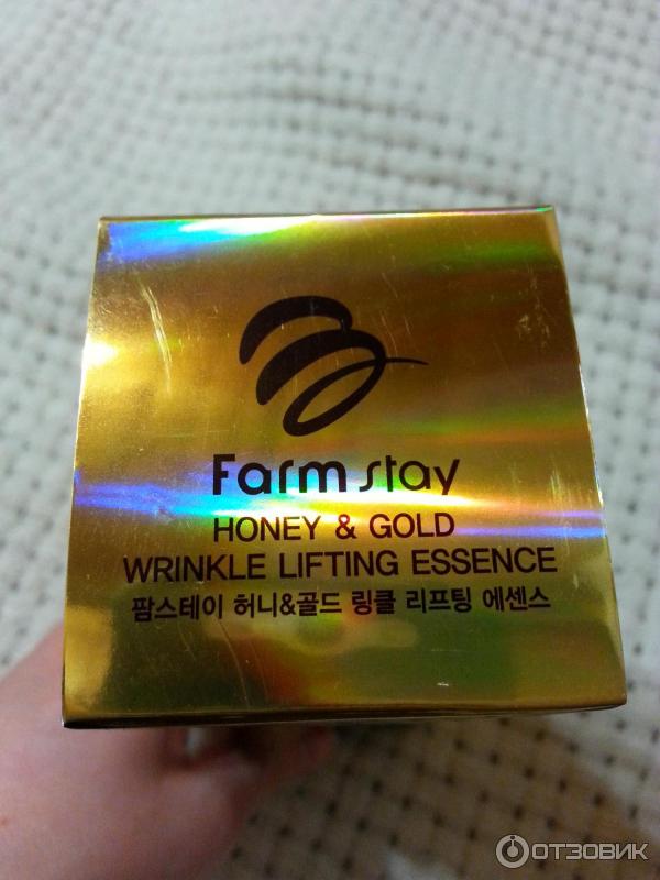 Эссенция с экстрактом золото и меда FarmStay Honey and gold wrinkle lifting essence фото