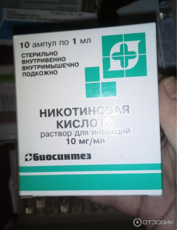 Отзыв о Раствор для инъекций Биосинтез "Никотиновая кислота" | 5 ...