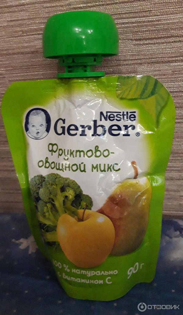 Пюре Nestle Gerber Фруктово-овощной микс фото