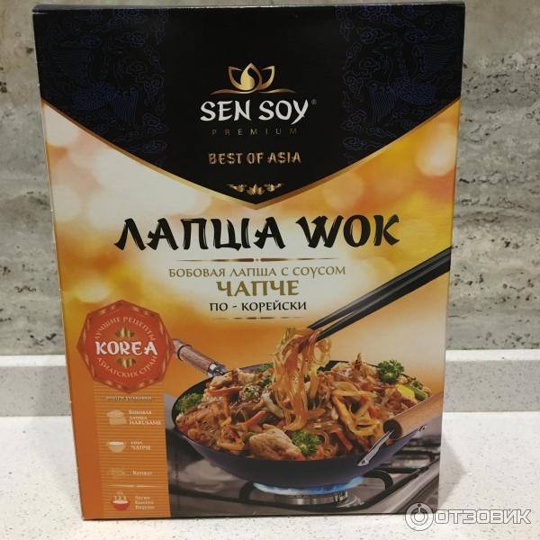 Бобовая лапша с соусом Чапче по-корейски Sen Soy Лапша Wok фото