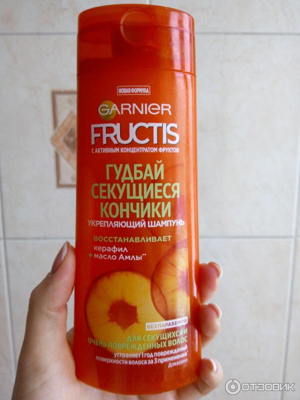 Укрепляющий шампунь Garnier Fructis Гудбай секущиеся кончики фото