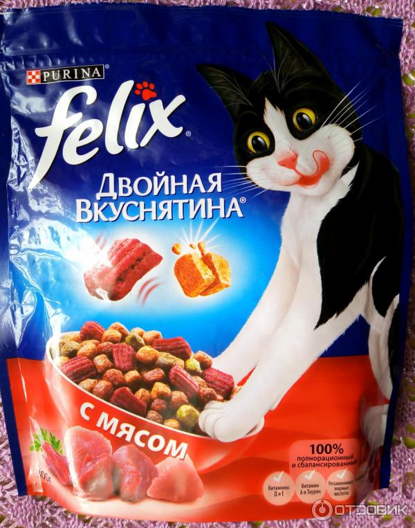 Сухой корм для кошек Felix Двойная вкуснятина фото