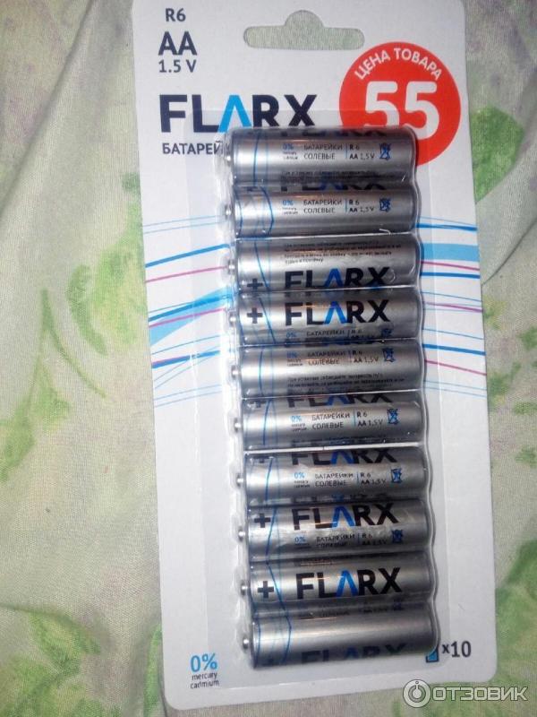 Батарейки солевые FLARX AA 1.5 V фото