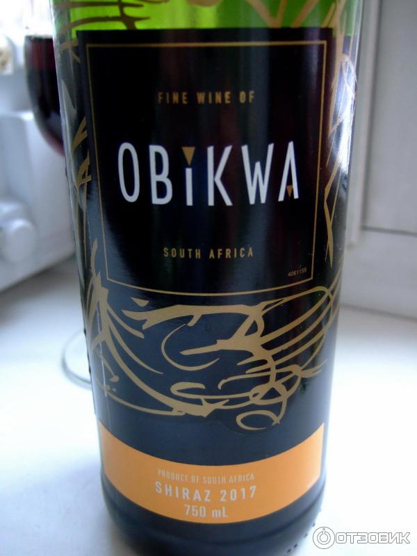 Вино красное сухое Obikwa Shiraz фото