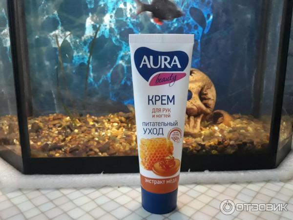 Крем для рук и ногтей Aura beauty питательный уход с экстрактом меда фото