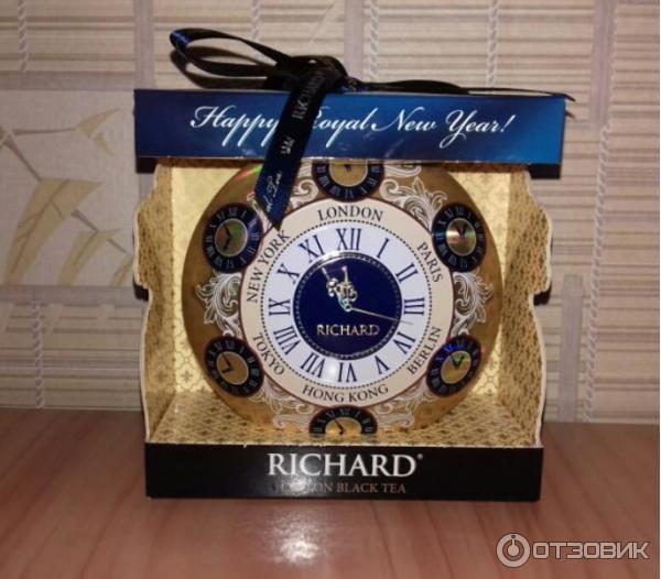 Чай черный цейлонский листовой Richard christmas clocks фото