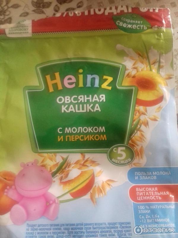 Каша Heinz овсяная кашка с молоком и персиком фото