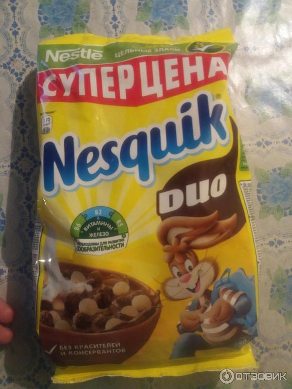 Готовый завтрак Nesquik Duo Nestle c витамином D фото