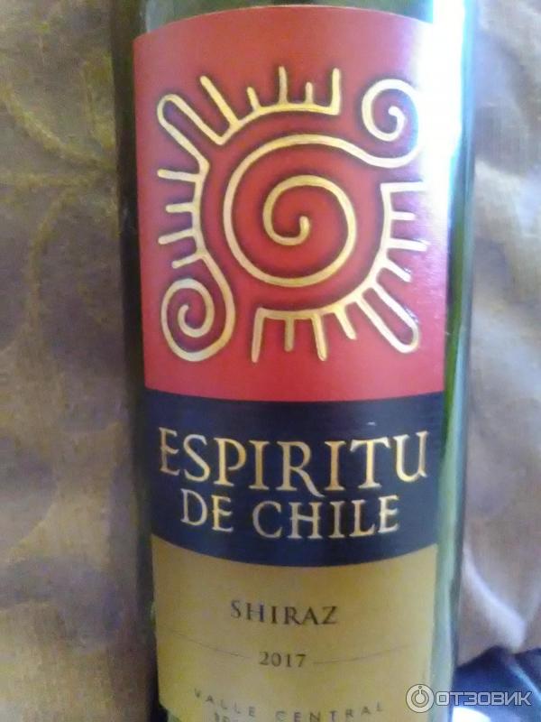 Вино Espiritu de Chile. Еспириту де Чили Карменер. Эспириту де Чили белое полусухое.