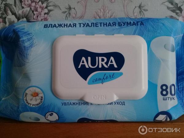 Влажная туалетная бумага AURA Ultra Comfort фото